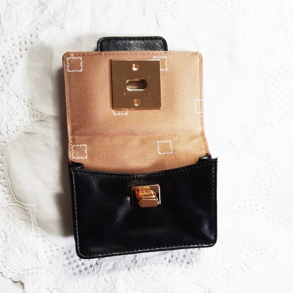 Liz Claiborne Change Purse Black Leopard Accents New With Tags - Picture 3 of 5